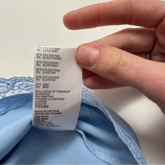 URBAN OUTFITTERS polyester “silky” lace trimmed slip dress - Picture 7 of 9